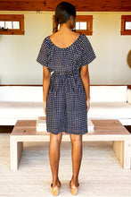 Load image into Gallery viewer, Colette Short Dress Maritime Gingham
