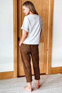 Vintage Leopard Drawstring Pant
