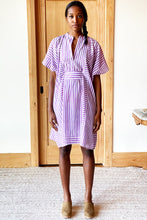 Load image into Gallery viewer, Emerson Short Caftan in Lavender Stripe - PARK STORY
