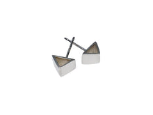 Load image into Gallery viewer, Triangle Studs (silver &amp; gold)
