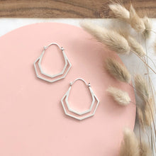 Load image into Gallery viewer, Hera Hoops (silver &amp; gold)
