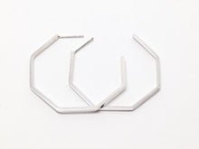Load image into Gallery viewer, Sterling Silver Geo Hoops - PARK STORY
