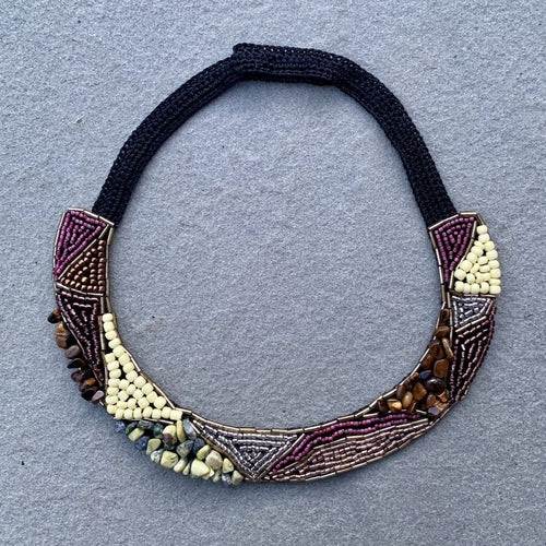 Mualla Embroidered Necklace - PARK STORY