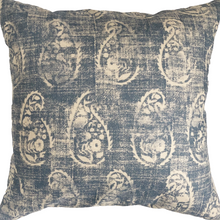 Load image into Gallery viewer, Denim Paisley Throw Pillow - PARK STORY
