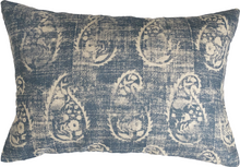Load image into Gallery viewer, Denim Paisley Throw Pillow
